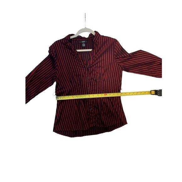 Alfani Red and Black Striped Belted Blouse - Picture 10 of 10
